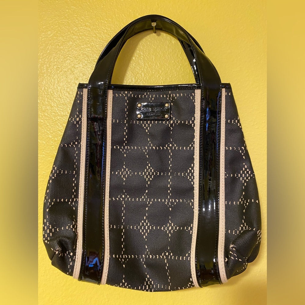 Kate spade printed black mini tote